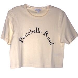 NWT TOPSHOP PORTOBELLO ROAD CREAM CROP TOP SIZE 12